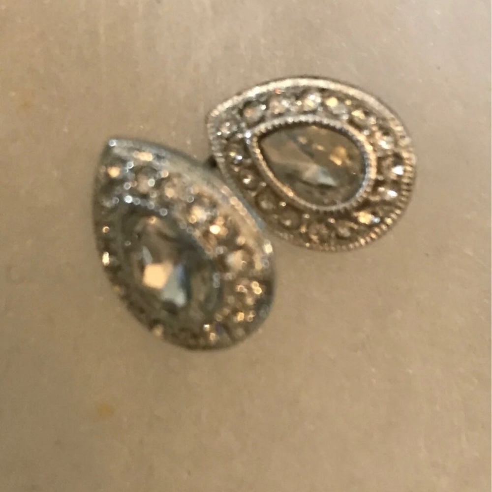 Teardrop Crystal diamond style earrings